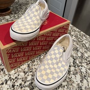 Light Blue Checkered Vans